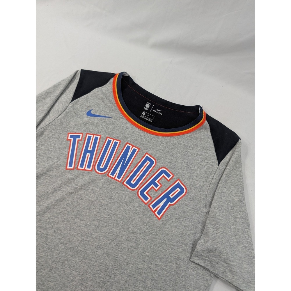Oklahoma City Thunder Shirt Mens Medium Dri Fit Nike Authentics Short Sleeve